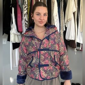 Vintage 90s French Toast floral puffer jacket